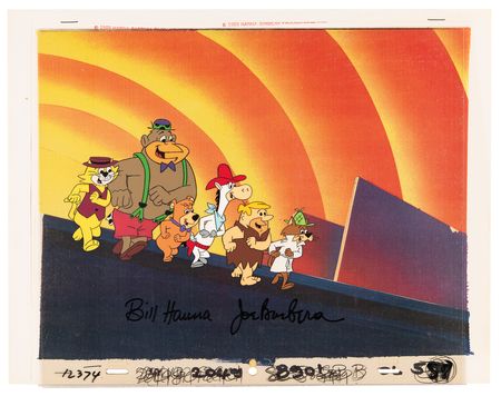 Lot #899 Top Cat, Magilla Gorilla, Boo Boo, Quick Draw McGraw, Barney Rubble, and Snooper production cels from Hanna-Barbera's 50th: A Yabba Dabba Doo Celebration - Image 2