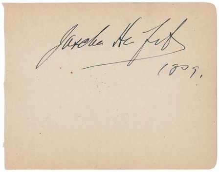 Lot #484 Jascha Heifitz Signature