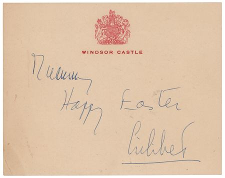 Lot #269 Queen Elizabeth II Autograph Note Signed