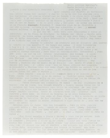 Lot #432 Ernest Hemingway Writes from Kenya During