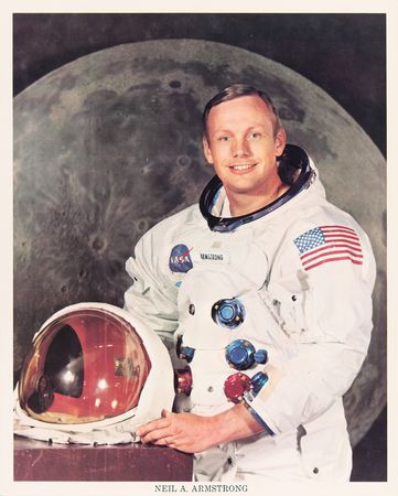 Lot #364 Neil Armstrong Signed Photograph