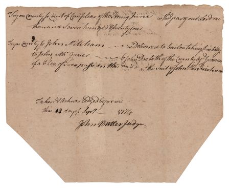 Lot #302 John Butler Autograph Document Signed