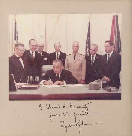 Lot #85 Lyndon B. Johnson Signed Photograph as