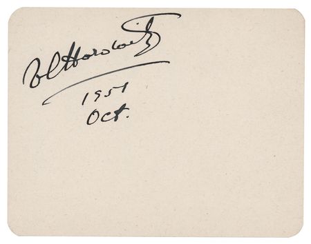 Lot #485 Vladimir Horowitz Signature