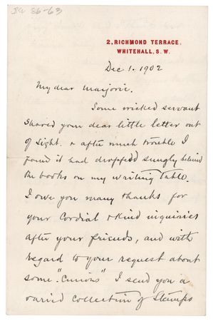 Lot #281 Henry M. Stanley Autograph Letter Signed