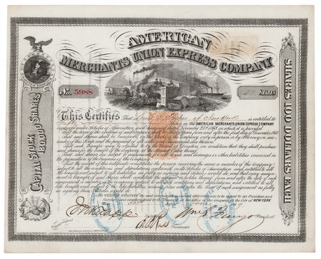 Lot #218 William Fargo Document Signed