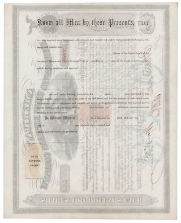 Lot #218 William Fargo Document Signed - Image 2