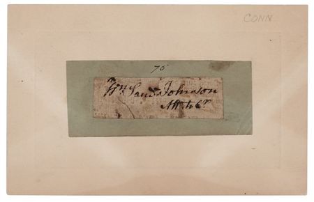 Lot #243 William Samuel Johnson Signature
