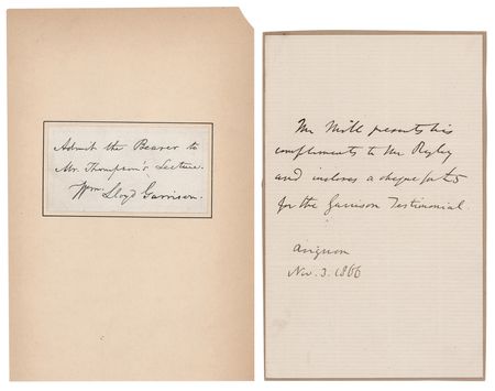 Lot #446 John Stuart Mill Autograph Letter Signed