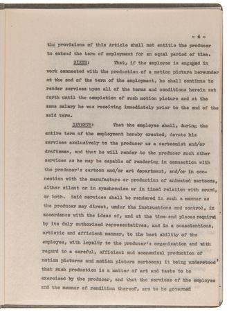 Lot #893 Walter Lantz Document Signed, Hiring a Cartoonist - Image 3