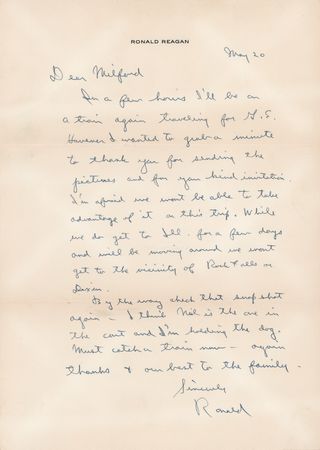 Lot #21 Ronald Reagan Autograph Letter Signed and Early Original Photograph - 