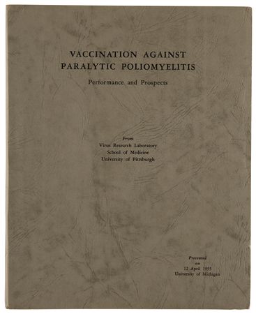 Lot #275 Jonas Salk Signed Report - Vaccination Against Paralytic Poliomyelitis - Image 3