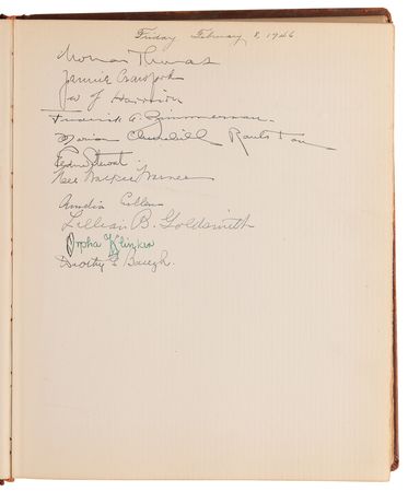 Lot #436 Ayn Rand, Richard Nixon, and Notables Signed Guestbook - Image 4