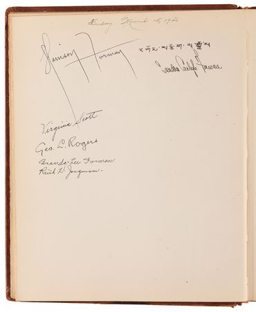 Lot #436 Ayn Rand, Richard Nixon, and Notables Signed Guestbook - Image 5