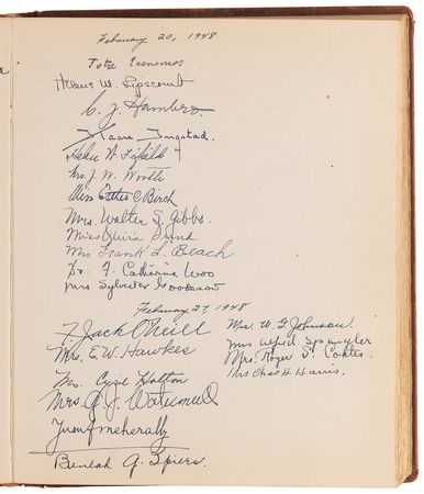 Lot #436 Ayn Rand, Richard Nixon, and Notables Signed Guestbook - Image 8