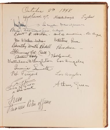 Lot #436 Ayn Rand, Richard Nixon, and Notables Signed Guestbook - Image 9