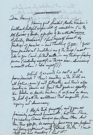 Lot #453 Leonard Bernstein Exceptional