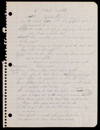 Lot #476 Bruce Springsteen Handwritten Working