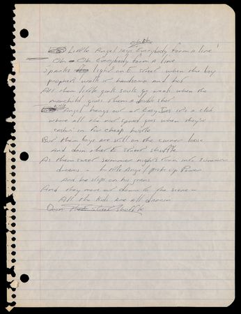 Lot #476 Bruce Springsteen Handwritten Working Lyrics for the 