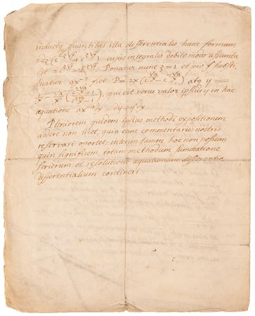 Lot #150 Leonhard Euler Incredibly Rare Autograph Mathematical Manuscript Signed: 