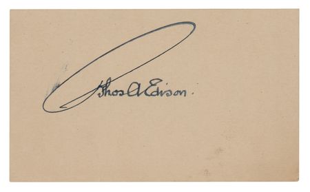 Lot #146 Thomas Edison Signature