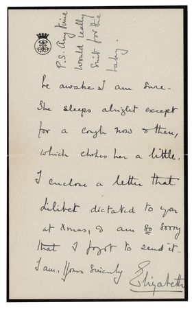 Lot #213 Elizabeth, Queen Mother Autograph Letter Signed - Image 3