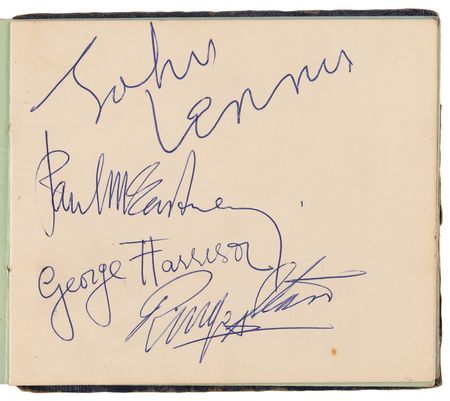 Lot #459 Beatles Signed 1963 Autograph Album - Uninscribed with Desirable 'John, Paul, George, and Ringo' Signature Order - Image 1