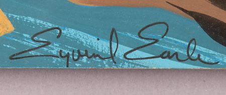 Lot #806 Eyvind Earle concept painting of Briar Rose from Sleeping Beauty: Beautiful Briar Rose concept painting by the great Eyvind Earle - Image 3