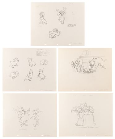 Lot #855 Marc Davis (5) character studies and