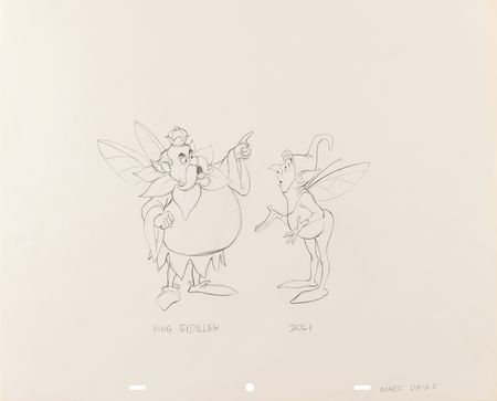 Lot #855 Marc Davis (5) character studies and concept drawings from The Black Cauldron Concept Character Drawings - Image 4