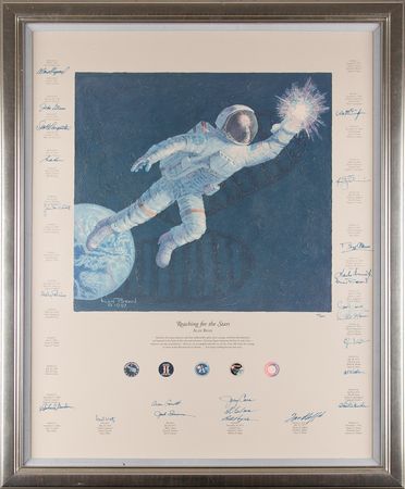 Lot #366 Astronauts (24) Multi-Signed Limited Edition Print by Alan Bean - 'Reaching for the Stars' - Image 14