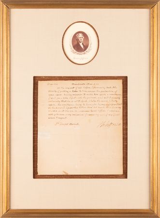 Lot #3 Thomas Jefferson Autograph Letter Signed to Dr. David Hosack, Attending Physician to Alexander Hamilton, Remitting Payment to an English Sculptor - Image 2