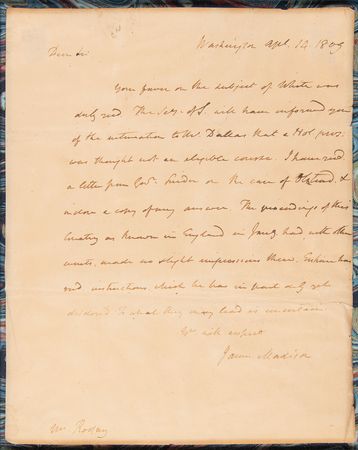 Lot #5 James Madison Autograph Letter Signed as