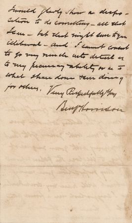 Lot #70 Benjamin Harrison Autograph Letter Signed as President - Image 2