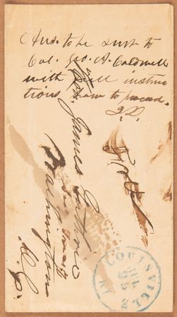 Lot #304 Jefferson Davis Autograph Note Signed - Image 2