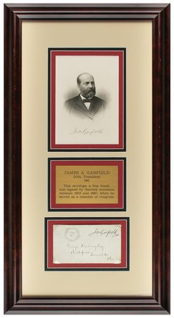 Lot #66 James A. Garfield Signed Free Frank - Image 1