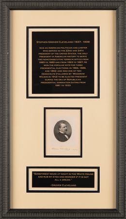 Lot #44 Grover Cleveland Signature - Image 1