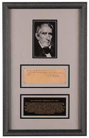 Lot #72 William Henry Harrison Autograph Document Signed - Image 1
