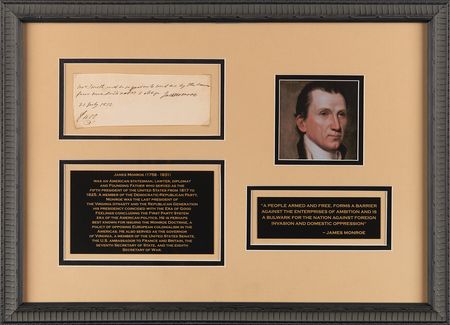 Lot #8 James Monroe Autograph Document Signed as Secretary of State (1812) - Image 1