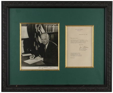 Lot #55 Dwight D. Eisenhower Signed Photograph as President - Image 1