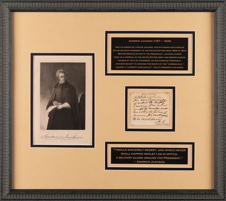 Lot #81 Andrew Jackson Autograph Endorsement Signed with Initials - Image 2