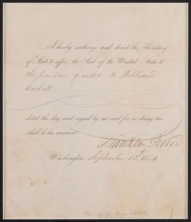 Lot #95 Franklin Pierce Document Signed as President - Image 2