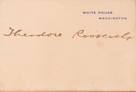 Lot #104 Theodore and Edith Roosevelt (2) Signed White House Cards - Image 2