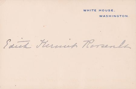 Lot #104 Theodore and Edith Roosevelt (2) Signed White House Cards - Image 3