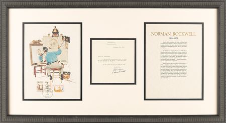 Lot #422 Norman Rockwell Typed Letter Signed