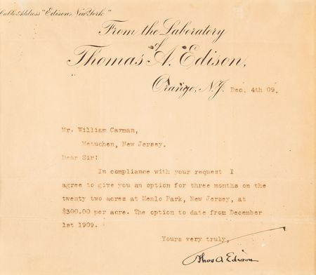 Lot #212 Thomas Edison Typed Letter Signed - Image 3