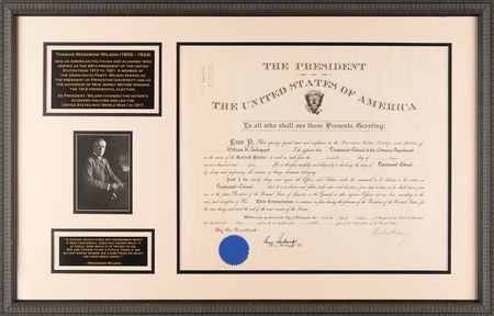 Lot #116 Woodrow Wilson War-Dated Document Signed as President - Image 1