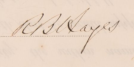 Lot #76 Rutherford B. Hayes Document Signed as Governor of Ohio - Image 3