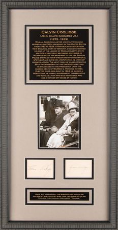Lot #48 Calvin and Grace Coolidge Signatures - Image 1