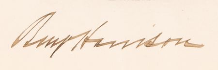 Lot #71 Benjamin Harrison Signed Engraving of the White House - Image 3